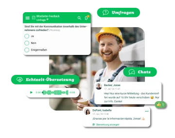 Quiply-unternehmenskommunikation-mit-Chats-Umfragen-und-Uebersetzung