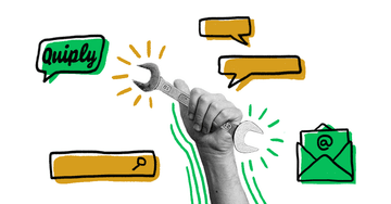 Quiply Mitarbeiter-App Tools Suche und E-Mail für gutes Wissensmanagement