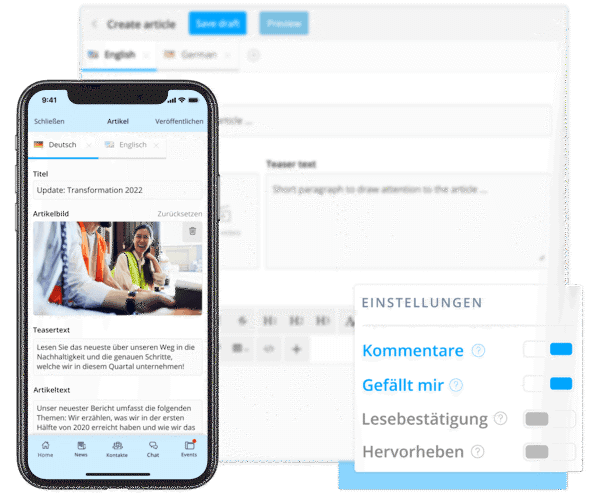Authoring staffbase